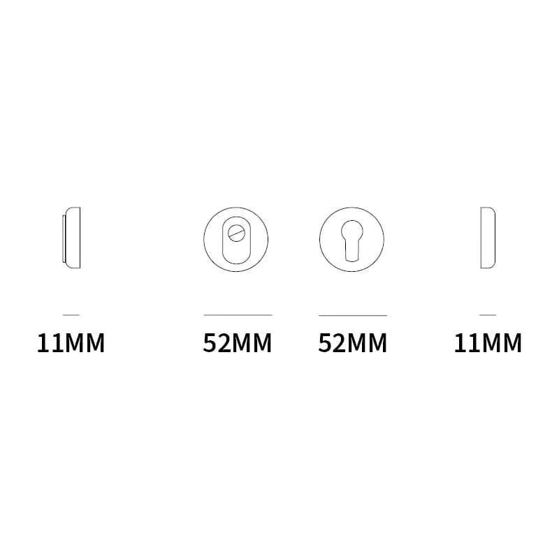 Hardbrass Roestvrijstalen Voordeurset Rond Zwart Frankfurt 1160 SKG3 - Deurbeslag-expert
