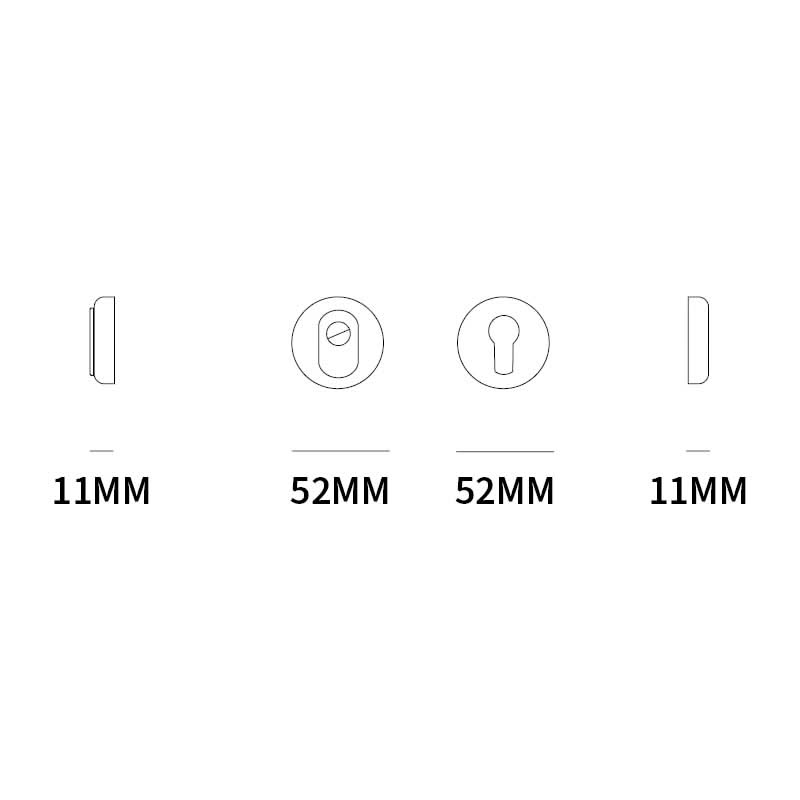 Hardbrass Roestvrijstalen Voordeurset Rond met Attival & Briefplaat Inox SKG3 - Deurbeslag-expert