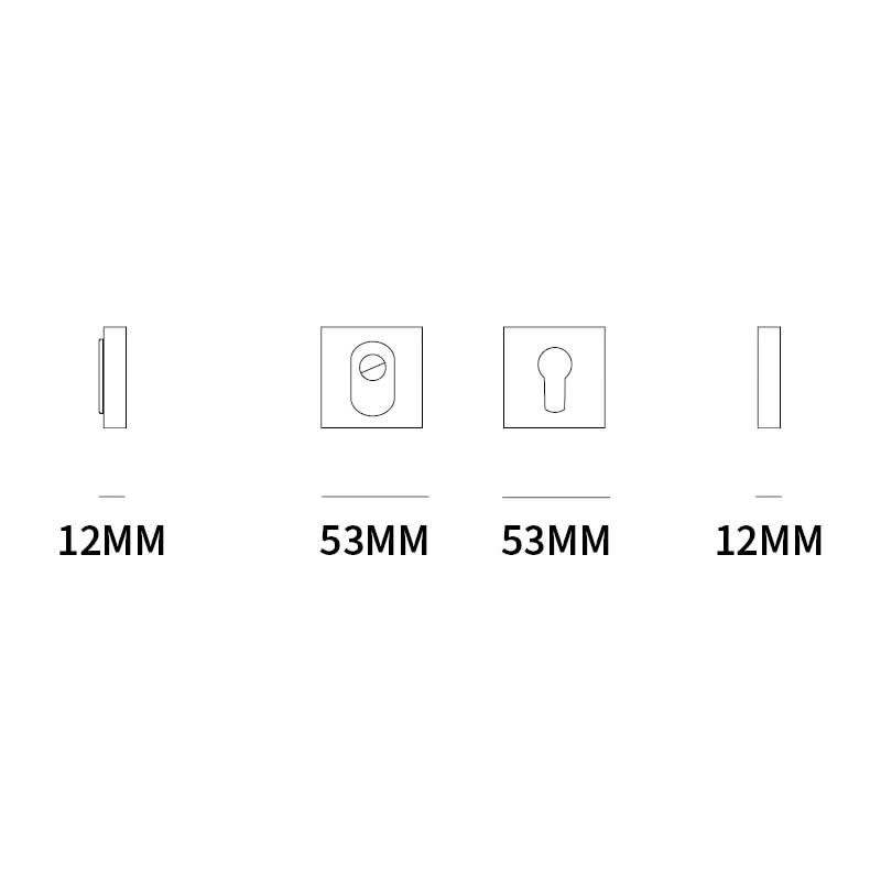 Hardbrass Roestvrijstalen Voordeurset Zwart Vierkant met Toronto Schuin & Briefplaat SKG3 - Deurbeslag-expert