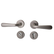 Hardbrass Roestvrijstalen Achterdeurset Silvia SKG3 met kerntrekbeveiliging - PVD INOX - Deurbeslag-expert