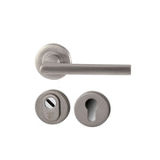 Hardbrass Roestvrijstalen Achterdeurset Sara SKG3 met kerntrekbeveiliging - PVD INOX - Deurbeslag-expert