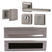 Hardbrass Voordeurset Charley/Zenith compleet rechtswijzend SKG3 | PVD INOX - Deurbeslag-expert