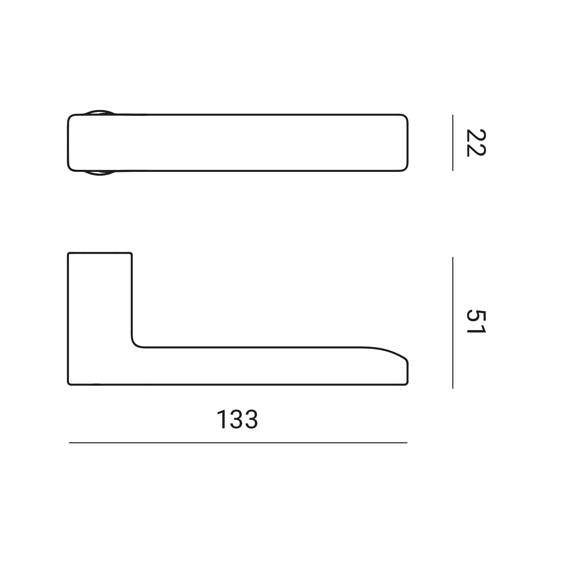 NUDA Deurkruk Baar Satijn Chroom op minimalistisch rozet