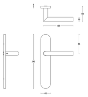 FORMANI ovaal schild LB2-19P13SFC RVS - detailweergave
