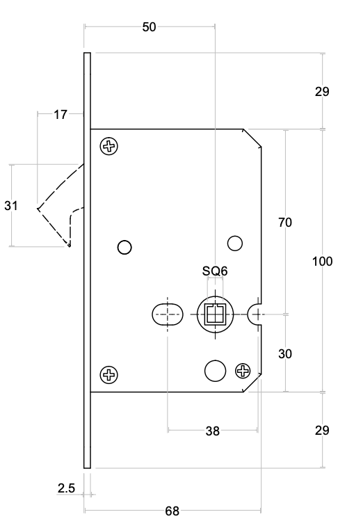 Formani BASICS LBLSDA Schuifdeurslot - afbeelding 2