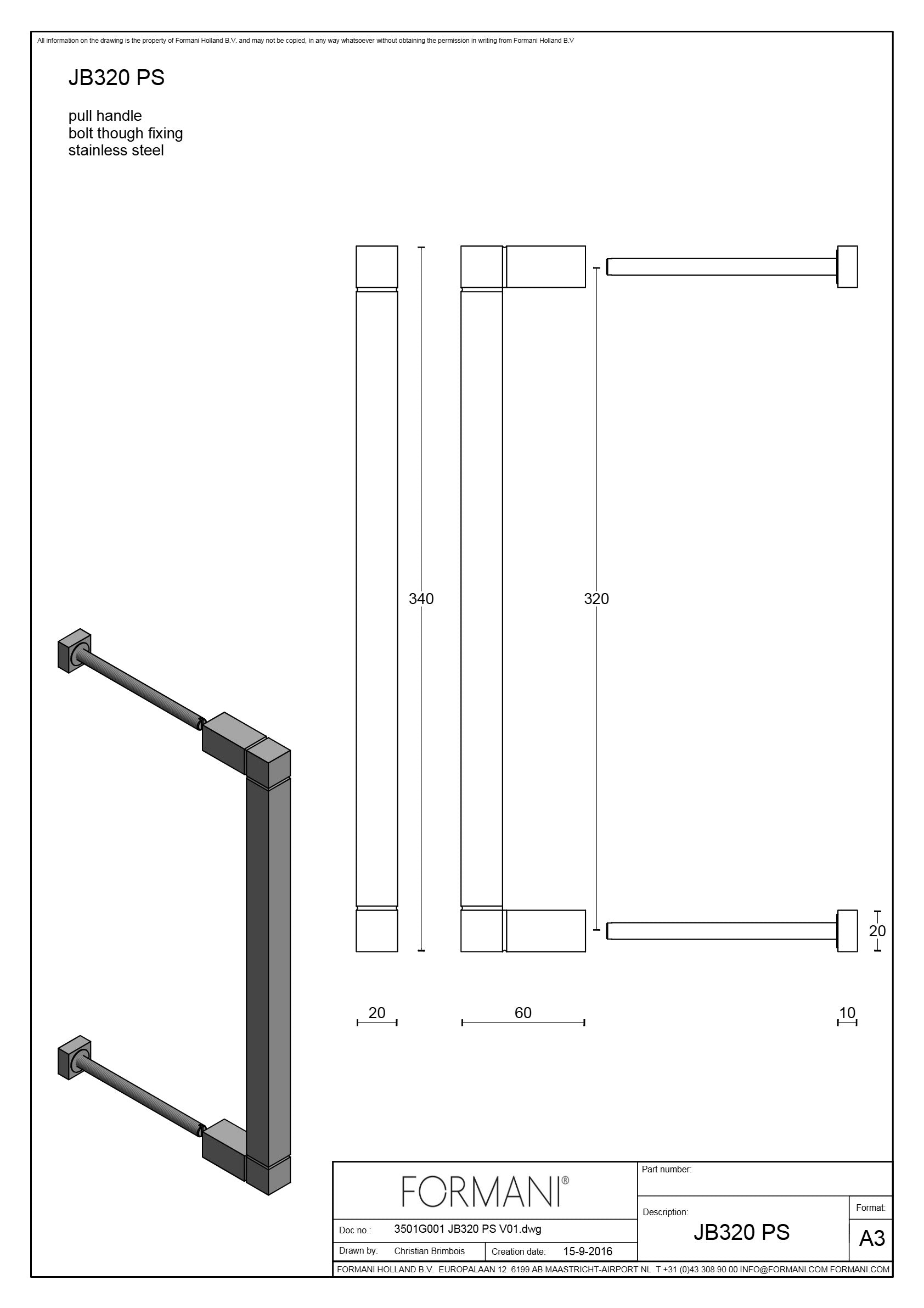 Formani | JB320 PS | Deurgreep | wit - Deurbeslag-expert