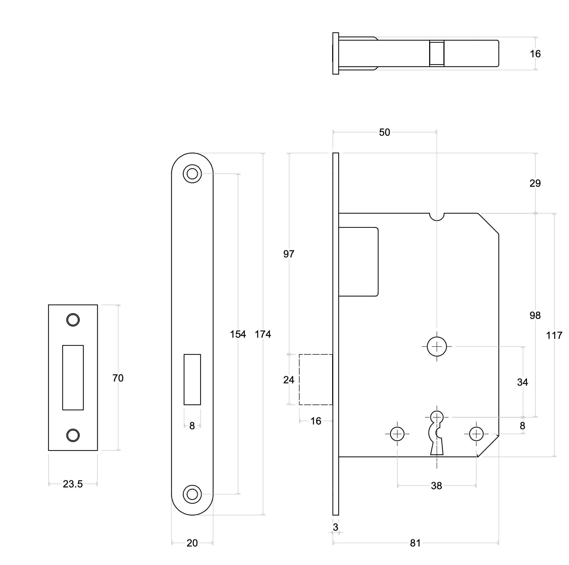 Formani Kastslot LBLKA-N56 Kastslot Mat Wit