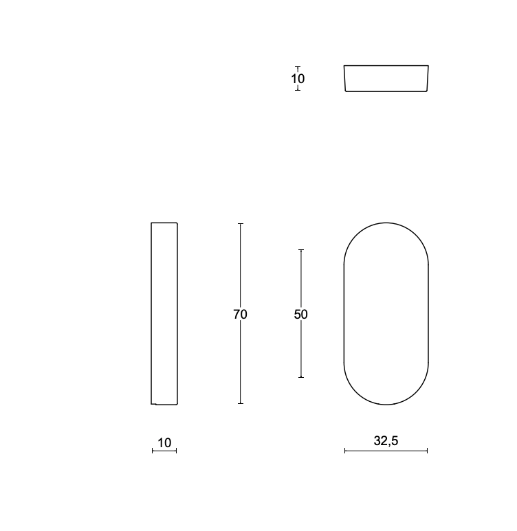 Formani | Blind Plaatje Ovaal BASIC LBB32 | RVS mat