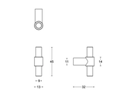 Formani Piet Boon ONE PB9 massieve meubelknop 9mm - PVD licht brons - Deurbeslag-expert