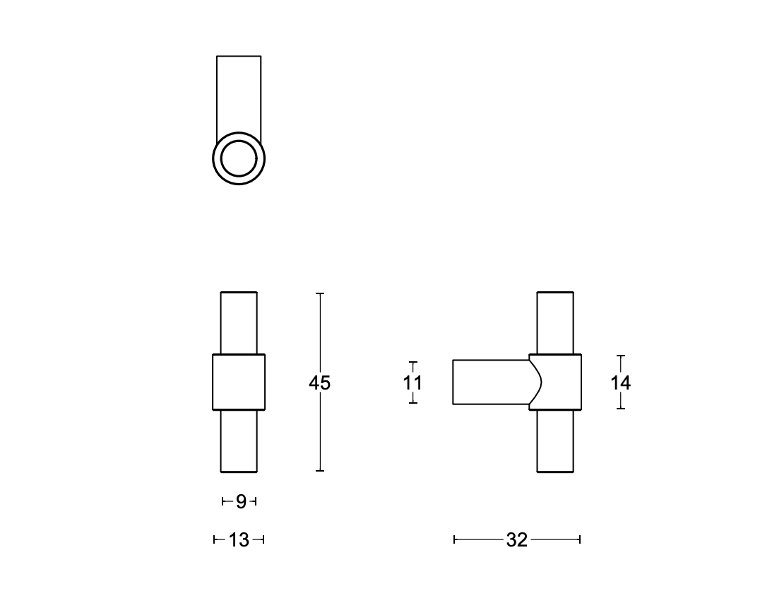 Formani Piet Boon ONE PB9 massieve meubelknop 9mm - PVD licht brons - Deurbeslag-expert