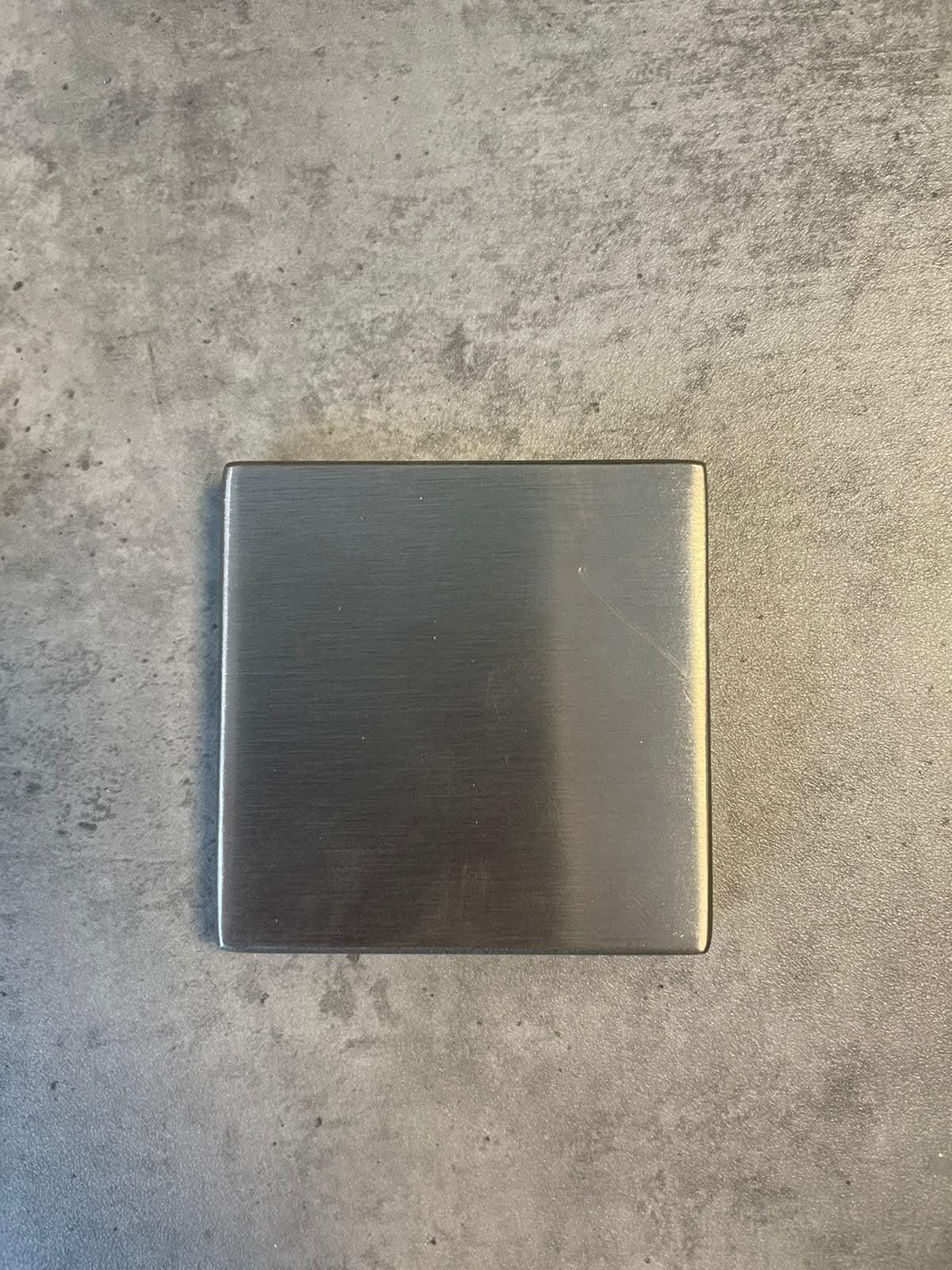 Hafi Rozet blind vierkant met schroeven RVS