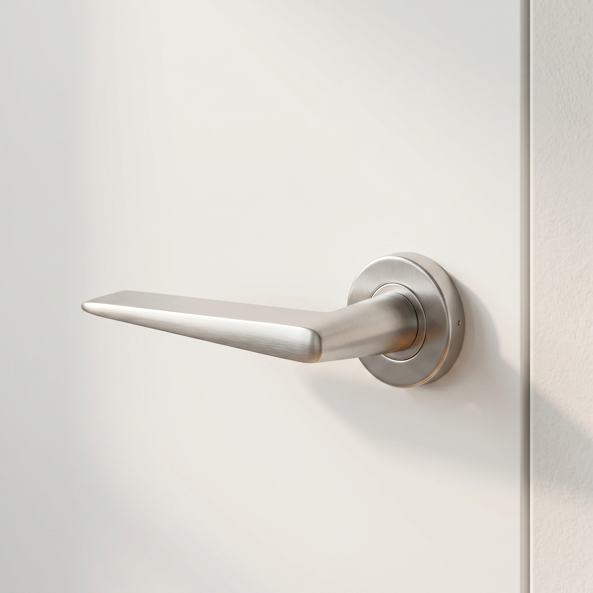 Formani | Deurkruk BASICS LB21 op ronde rozet | RVS mat - Deurbeslag-expert