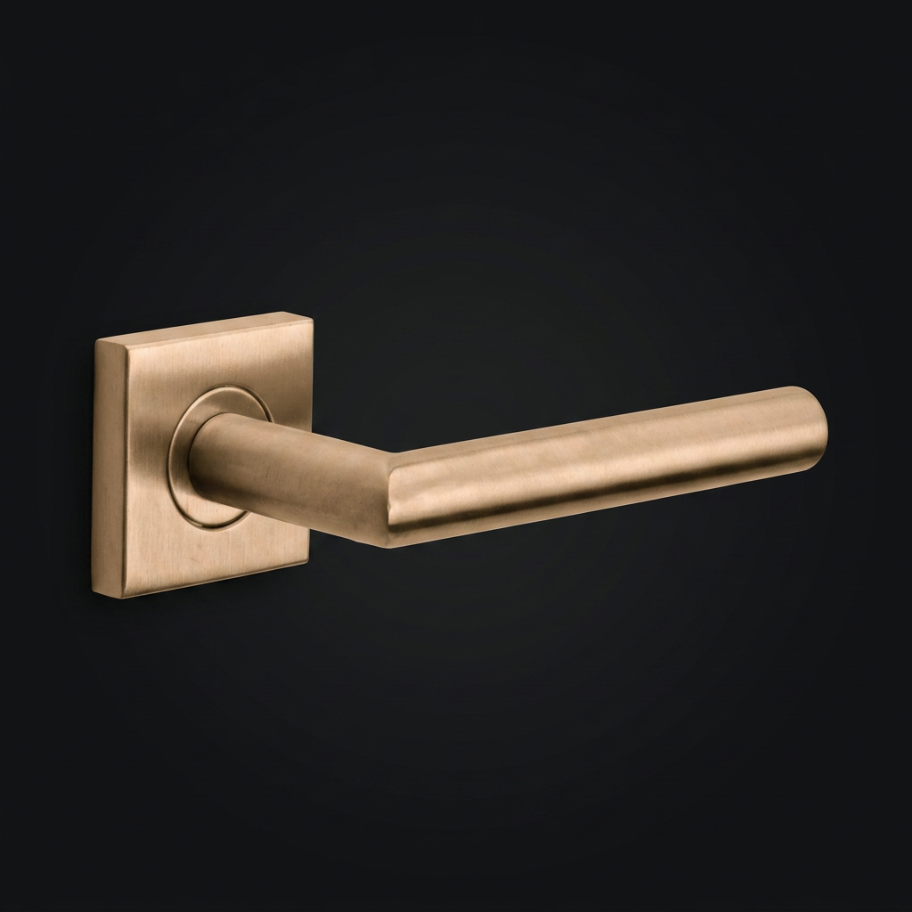 Formani | Deurkruk BASIC LB2-19BSQR53 op vierkant rozet | PVD Licht Brons