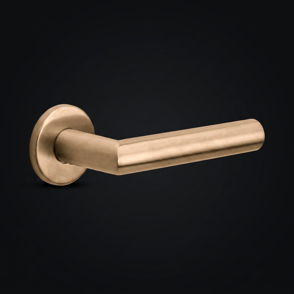 Formani | Deurkruk BASIC LB2-22 op ronde rozet | PVD Licht Brons