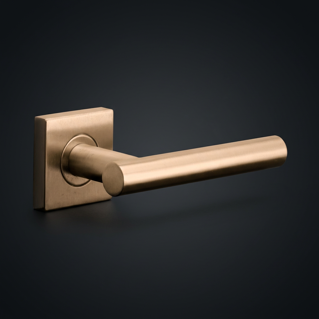 Formani | Deurkruk BASIC LB7-19BSQ op vierkant rozet | PVD Licht Brons