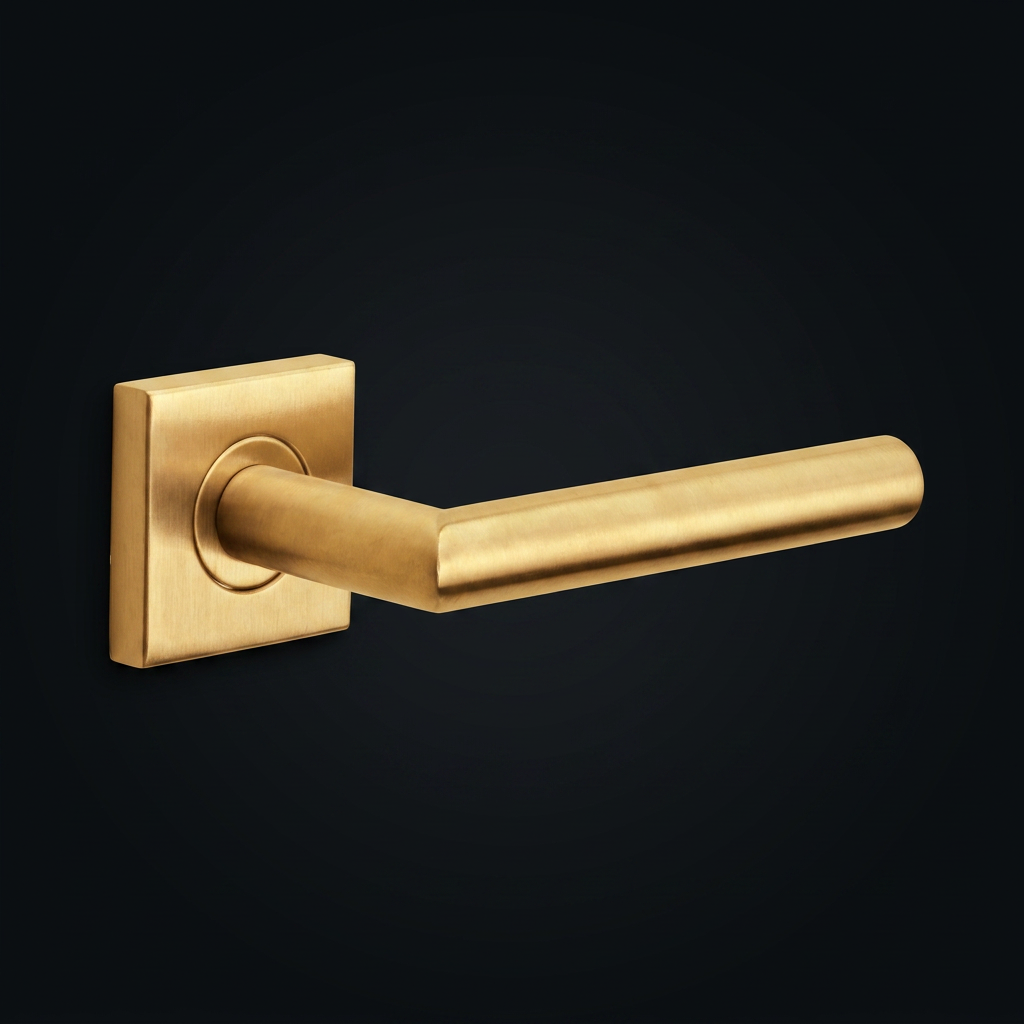 Formani | Deurkruk BASIC LB2-19BSQR53 op geveerd rozet | PVD mat Goud