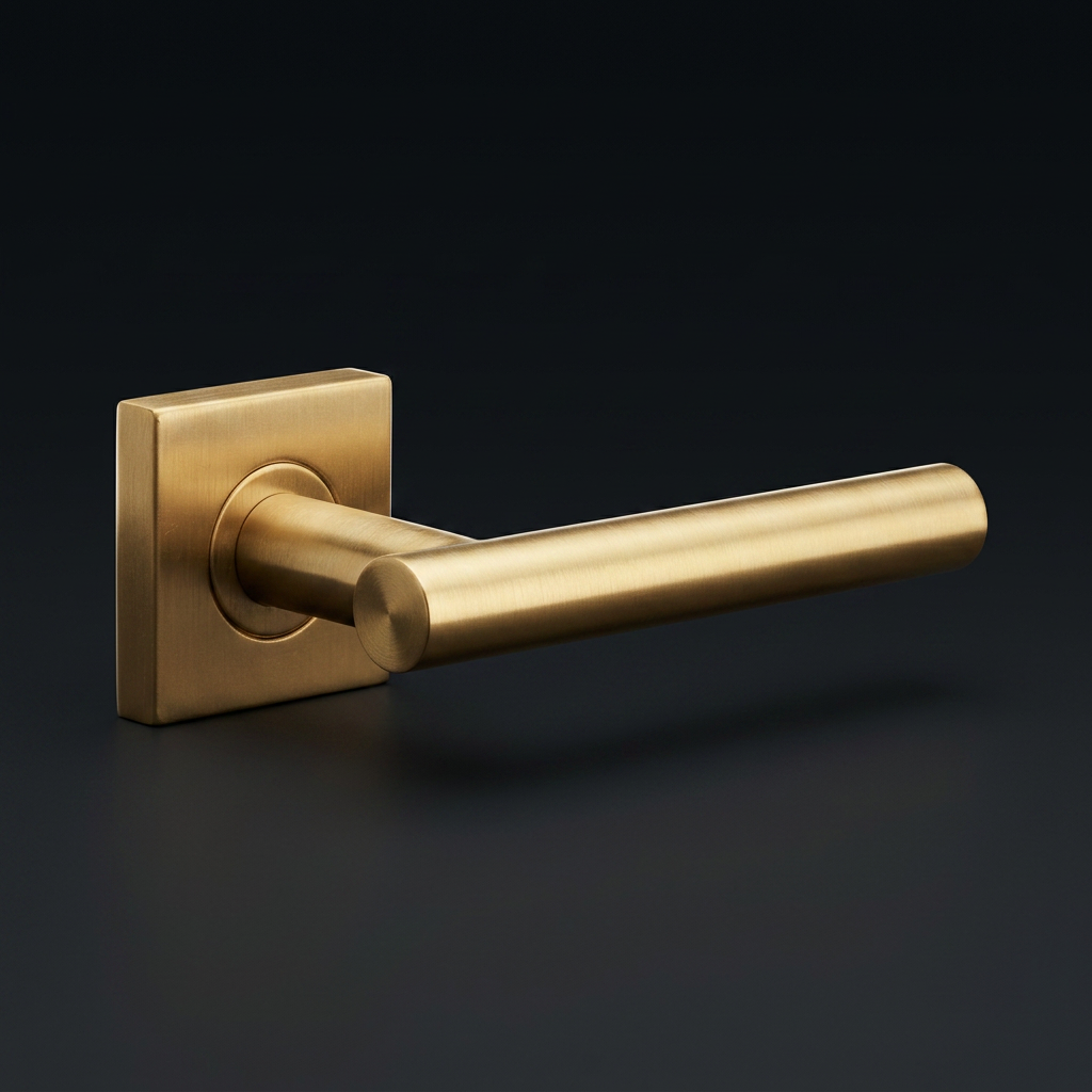 Formani | Deurkruk BASIC LB7-19BSQR53 op vierkant rozet | PVD mat goud