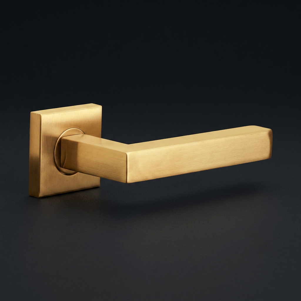 Formani | Deurkruk BASIC BSQ1-G op vierkant rozet | PVD Mat Goud