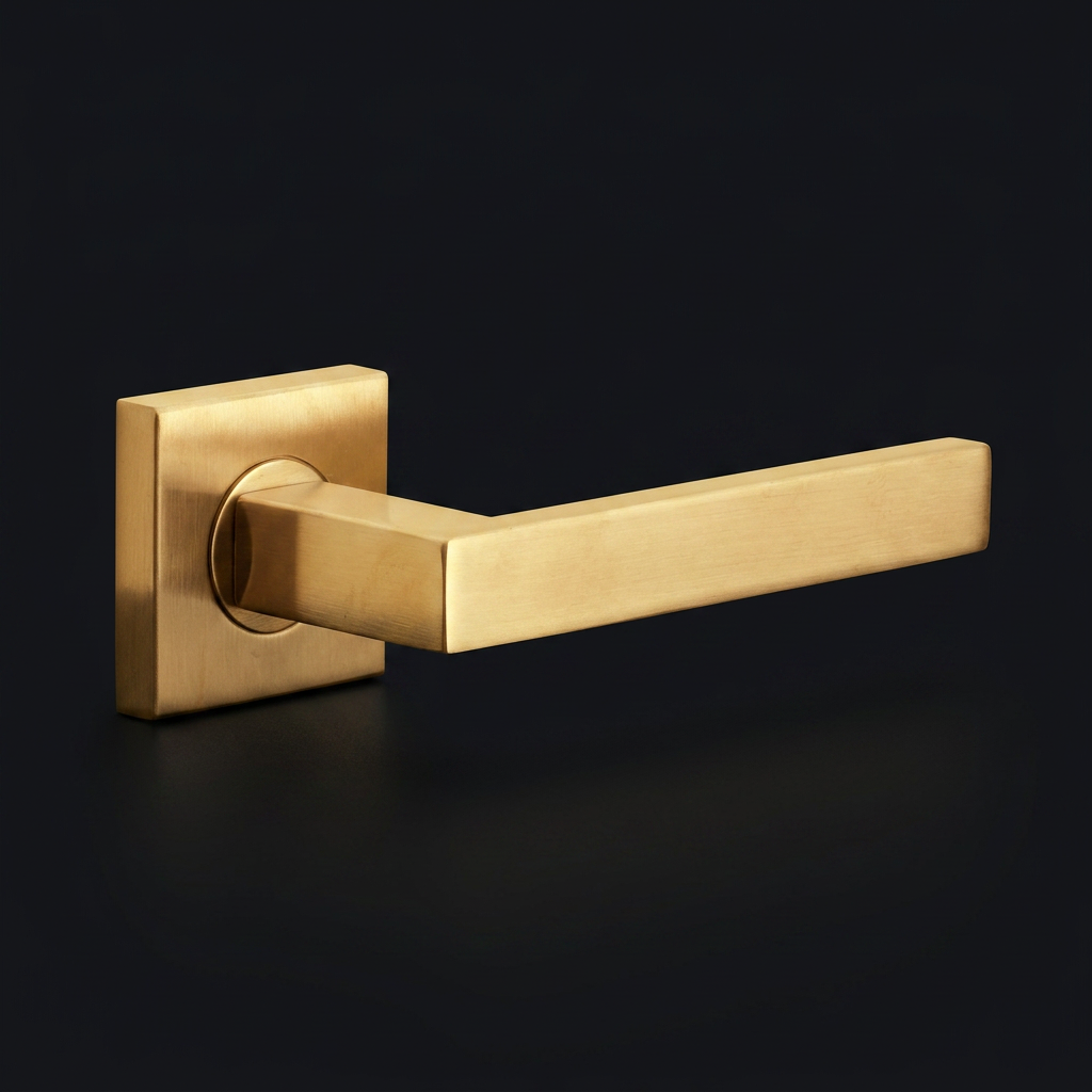 Formani | Deurkruk BASIC BSQ2-G op vierkant rozet | PVD Mat Goud