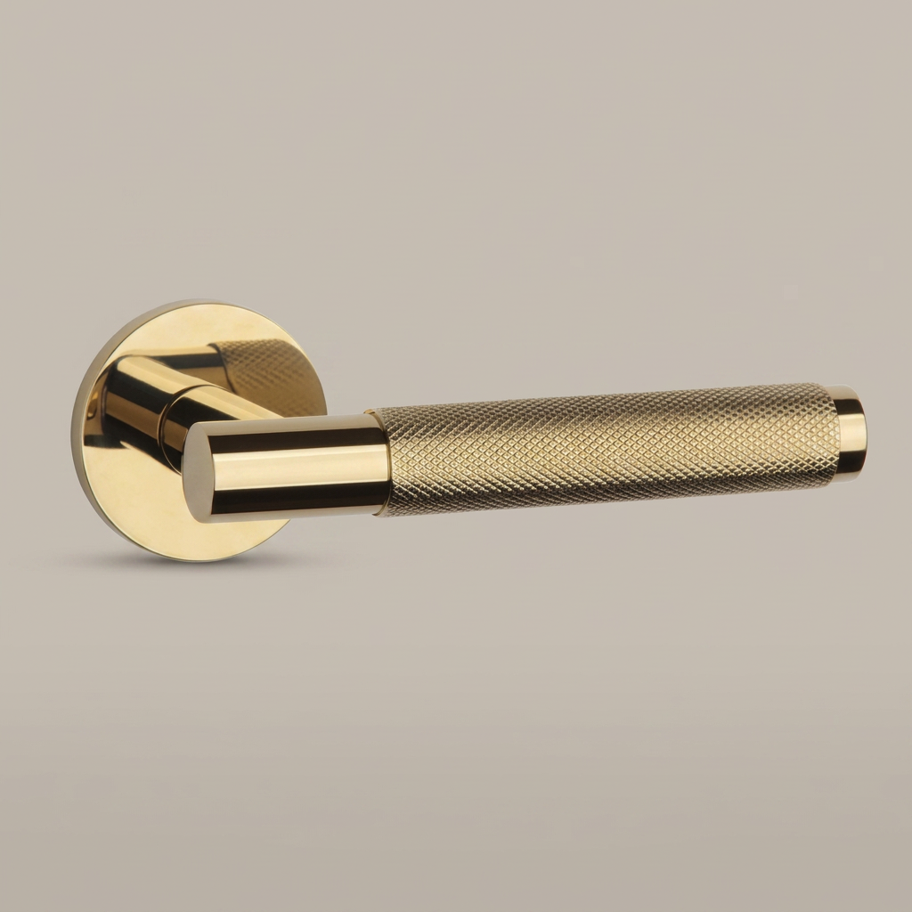 Aprile Molinia deurklinken goud gepolijst PVD – detail