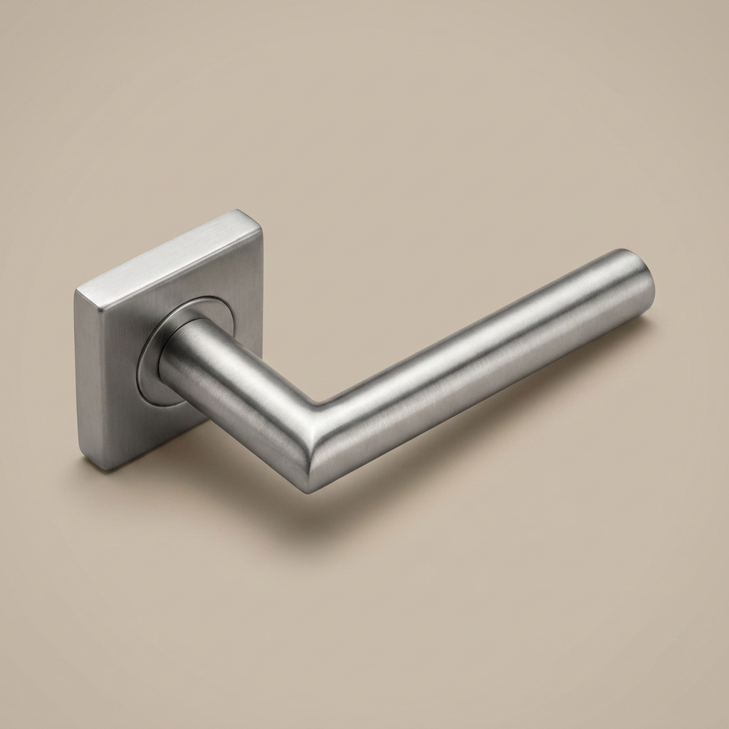 Formani | Deurkruk BASIC LB2-19BSQR53 op geveerd rozet | RVS mat - Deurbeslag-expert