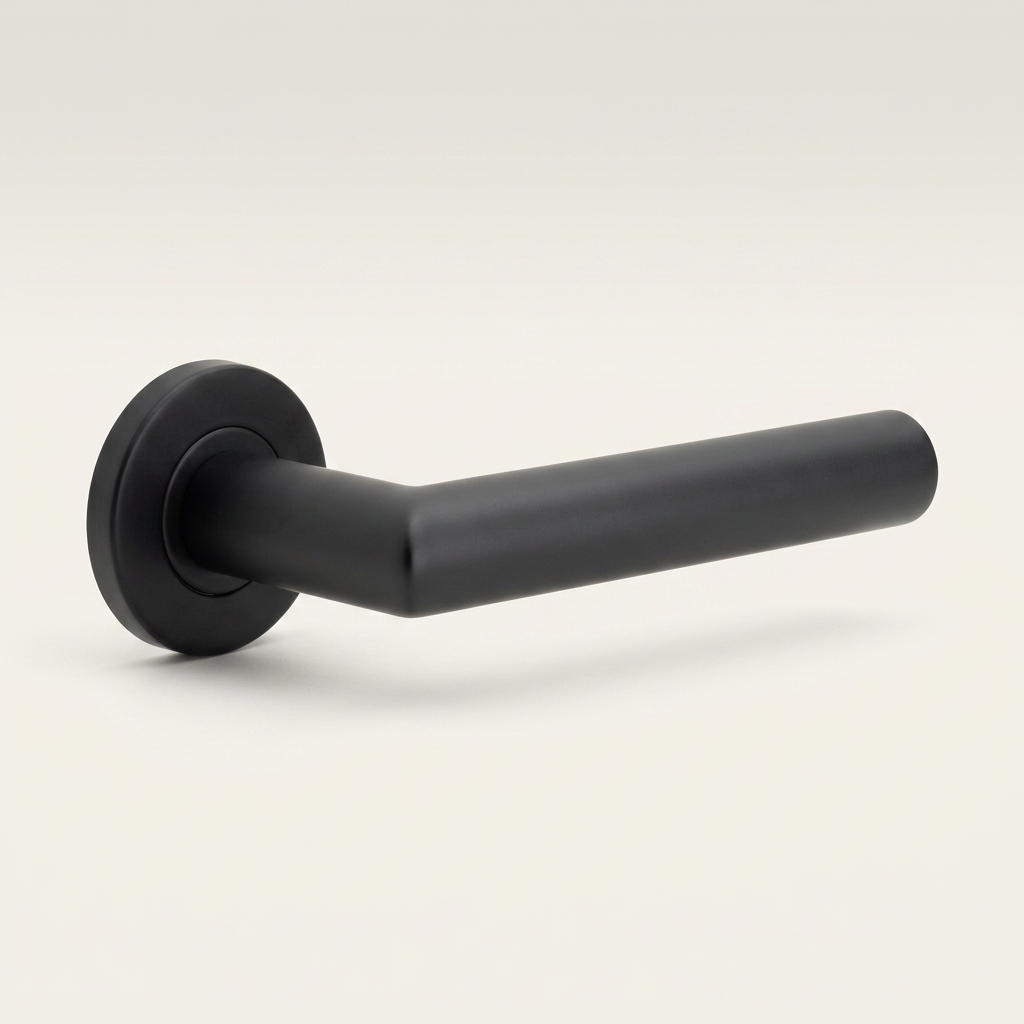 Formani | Deurkruk BASIC LB2L-22 EN1906 op ronde rozet | Zwart mat - Deurbeslag-expert