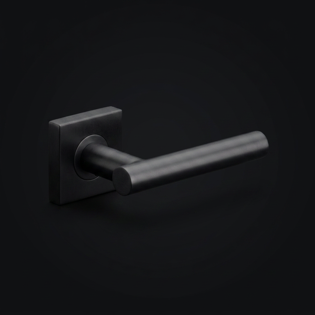 Formani | Deurkruk BASIC LB7-19BSQR53 op vierkant rozet | PVD Gunmetal
