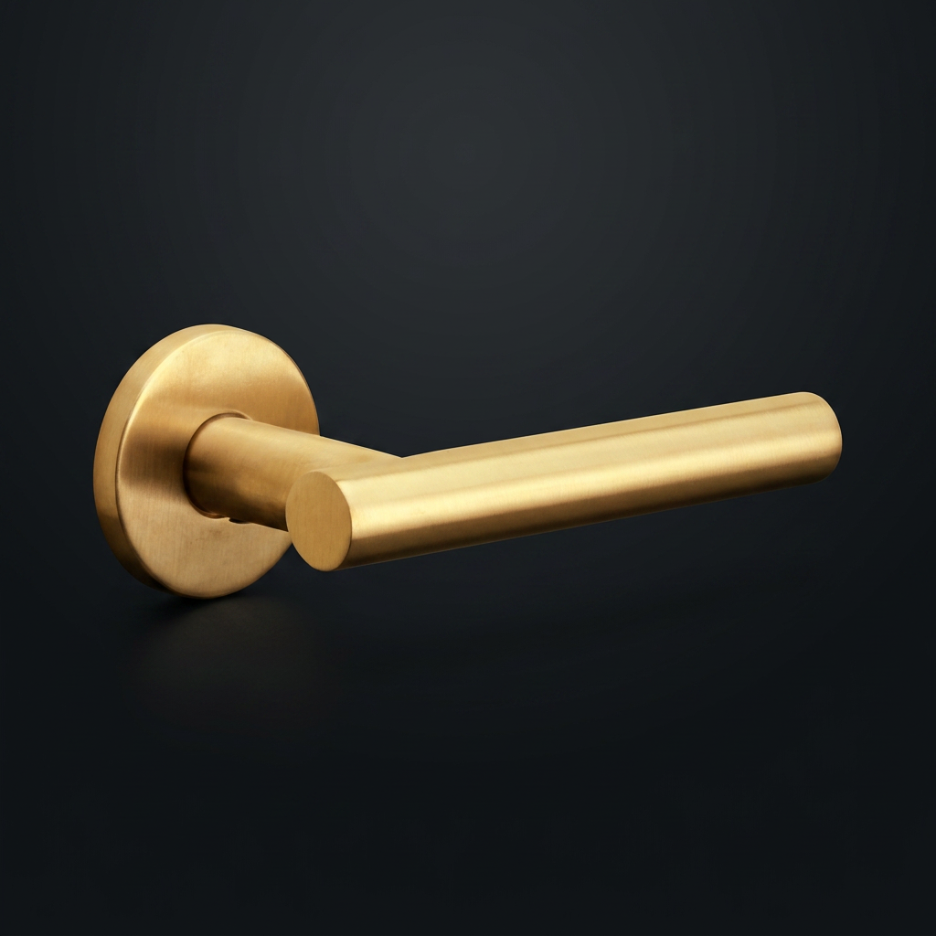 Formani | Deurkruk BASIC LB7-19 op ronde rozet | PVD Mat Goud