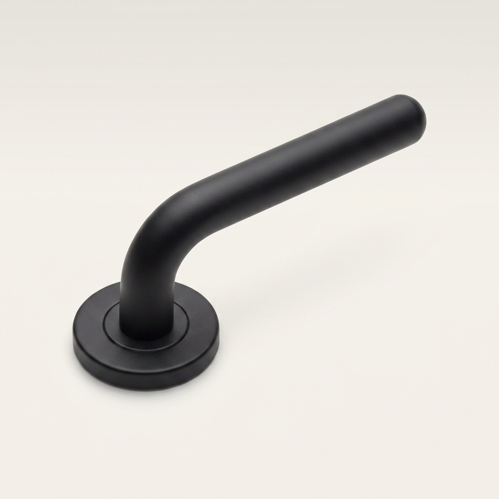 Formani | Deurkruk BASIC LB3L-19 EN1906 op ronde rozet | Zwart mat - Deurbeslag-expert