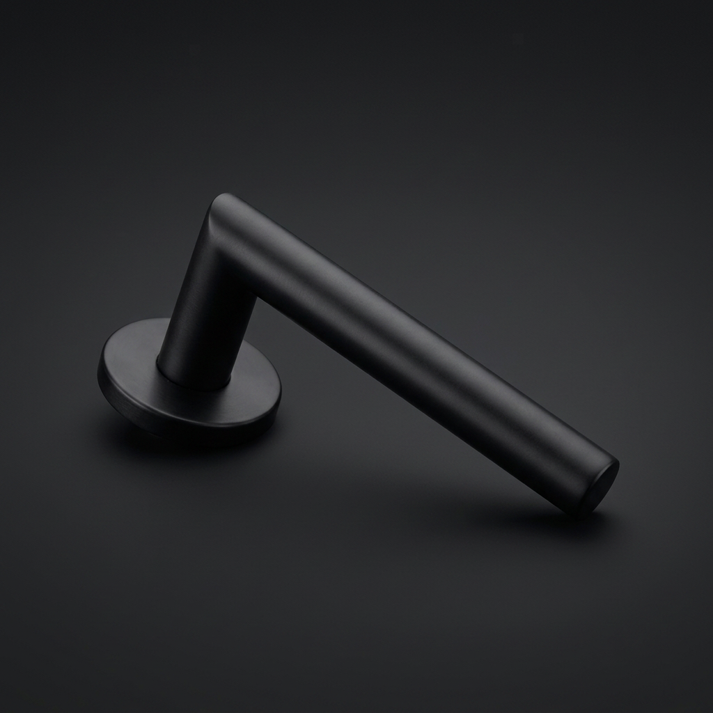Formani BASIC LB2-19 deurkruk PVD gunmetal op ronde rozet - productfoto