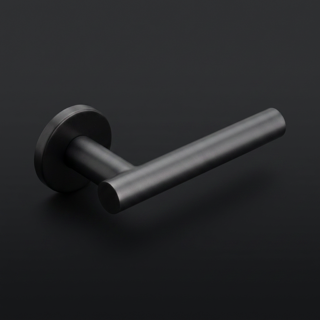Formani | Deurkruk BASIC LB7-19 op ronde rozet | PVD Gunmetal