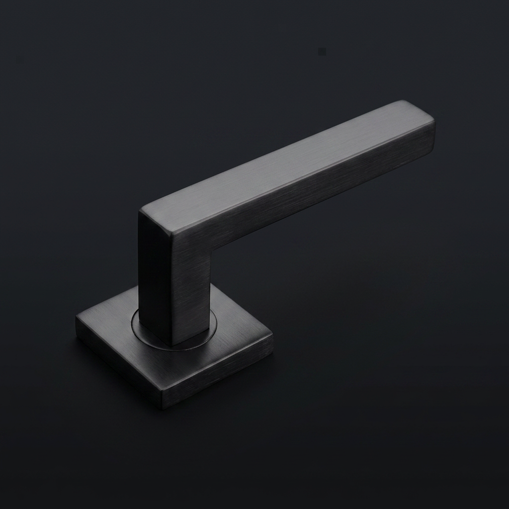 Formani | Deurkruk BASIC BSQ1-G op vierkant rozet | PVD Gunmetal