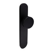Griff Meister deurknop op ovaal schild 245x45x10mm - mat zwart - blind