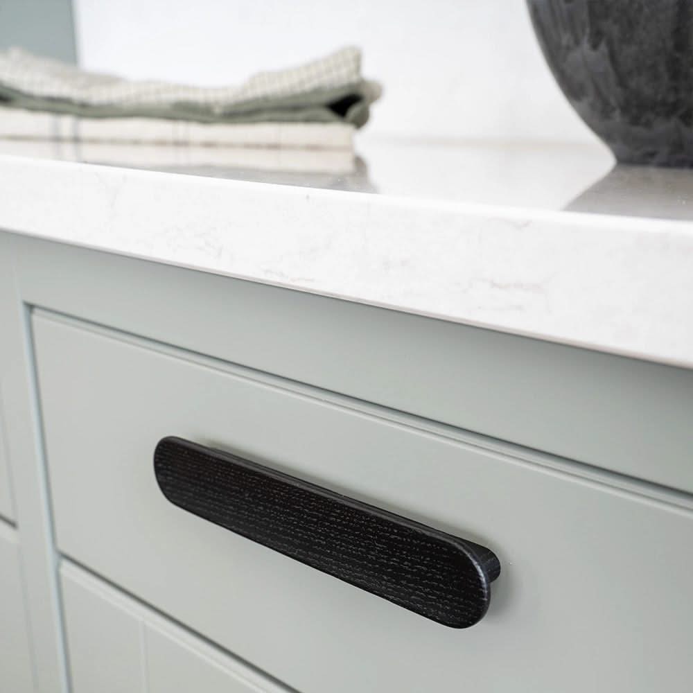 Staalimex Houten Handgreep 284mm - Oslo - Mat Zwart - Deurbeslag-expert