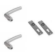 AMI Deurkrukken 180/41 Type 332 PC72 Aluminium – 2 krukken en 2 kortschilden