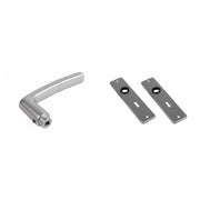 AMI Deurkrukken 180/41 Type 332 SL72 Aluminium – kruk en kortschild