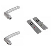 AMI Deurkrukken 180/41 Type 332 WC8/55 Aluminium – 2 krukken en 2 kortschilden