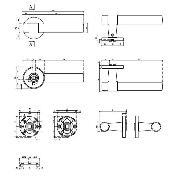 APRILE deurklinken BELLISA silver pearl