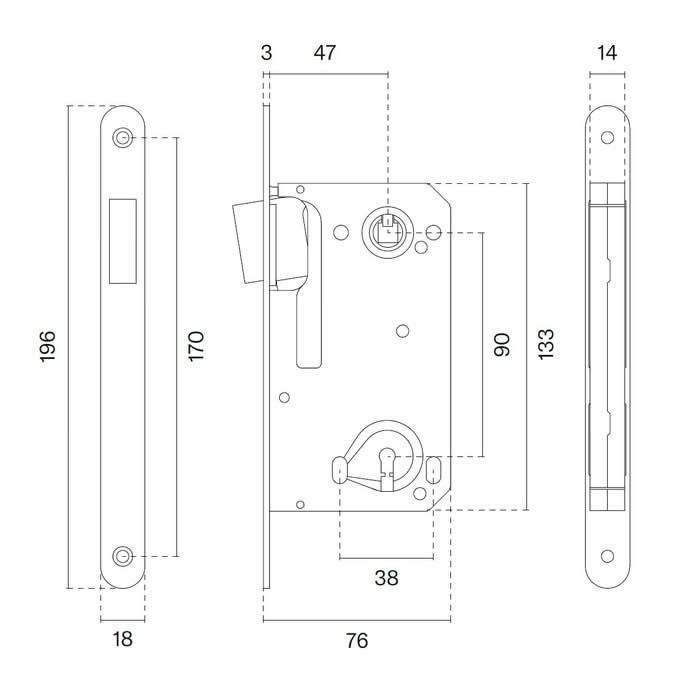 aprile magneetslot 2867 sleutelgat asmaat 90mm afg 4