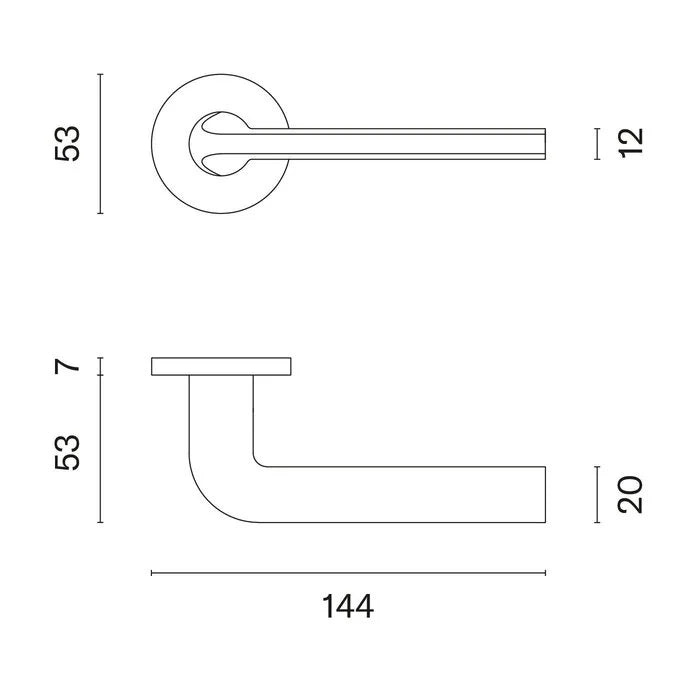 Aprile deurklinken Oleandro mat goud op rond rozet - Deurbeslag-expert