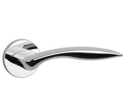 Aprile Massieve Deurkruk Robinia Chroom Gepolijst Op Rond Rozet