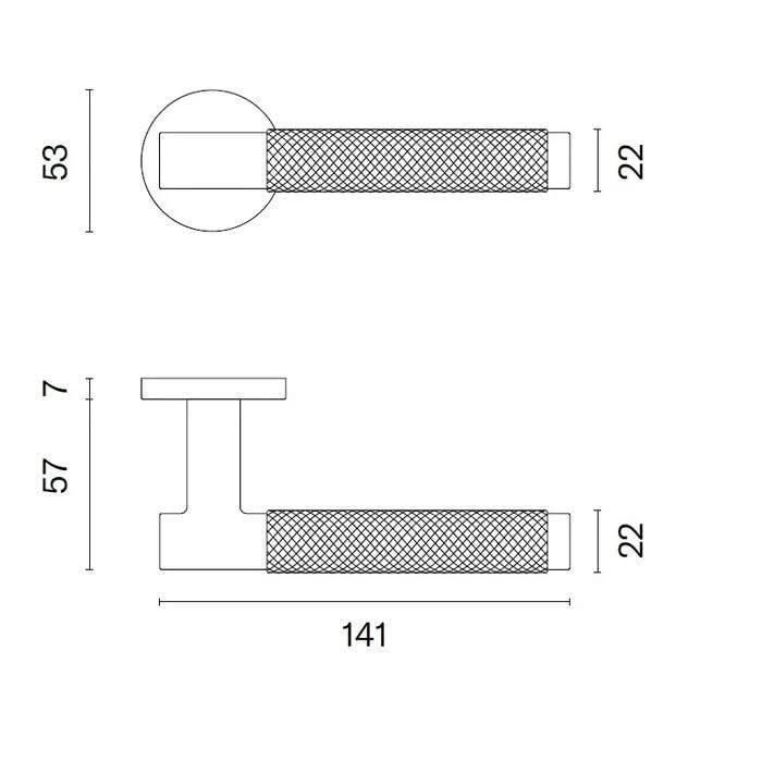 lijntekening deurkruk Molinia