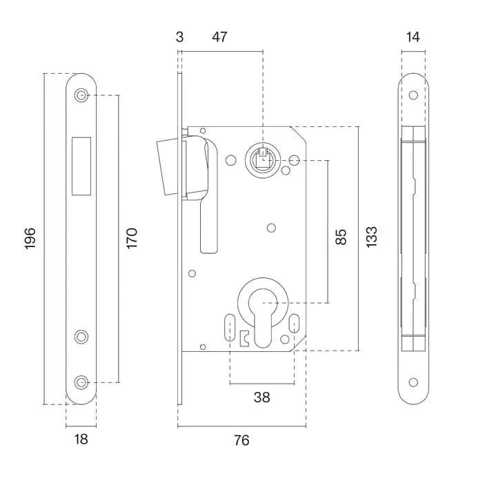 aprile mat wit magneetslot 2868 cilindergat asmaat 2
