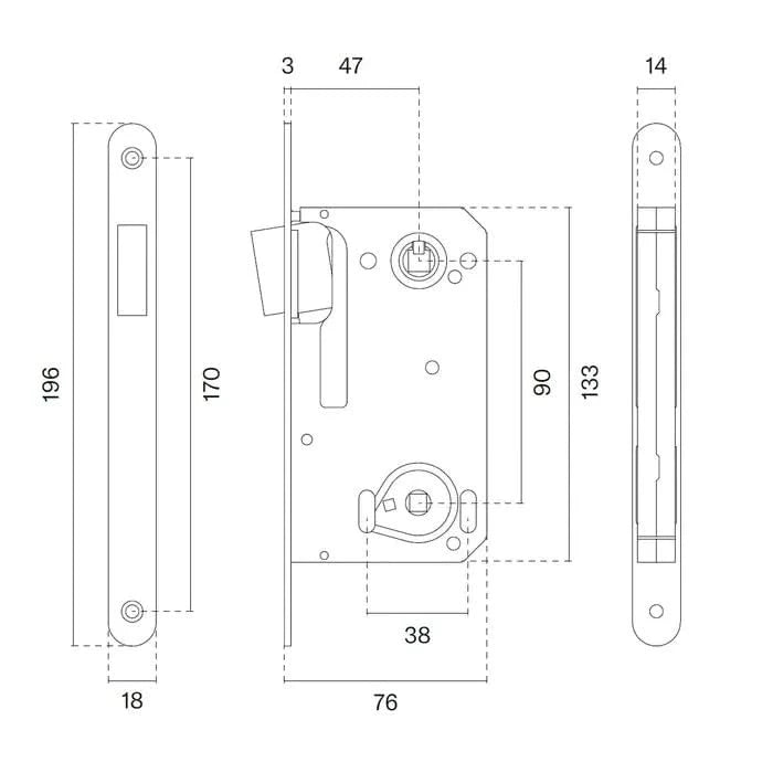 aprile mat zwart magneetslot 2869 wc asmaat 90mm a 2 1
