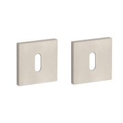 Aprile | Comfort Sleutelrozet | 52x52x7mm | Vierkant | Mat nikkel - Deurbeslag-expert
