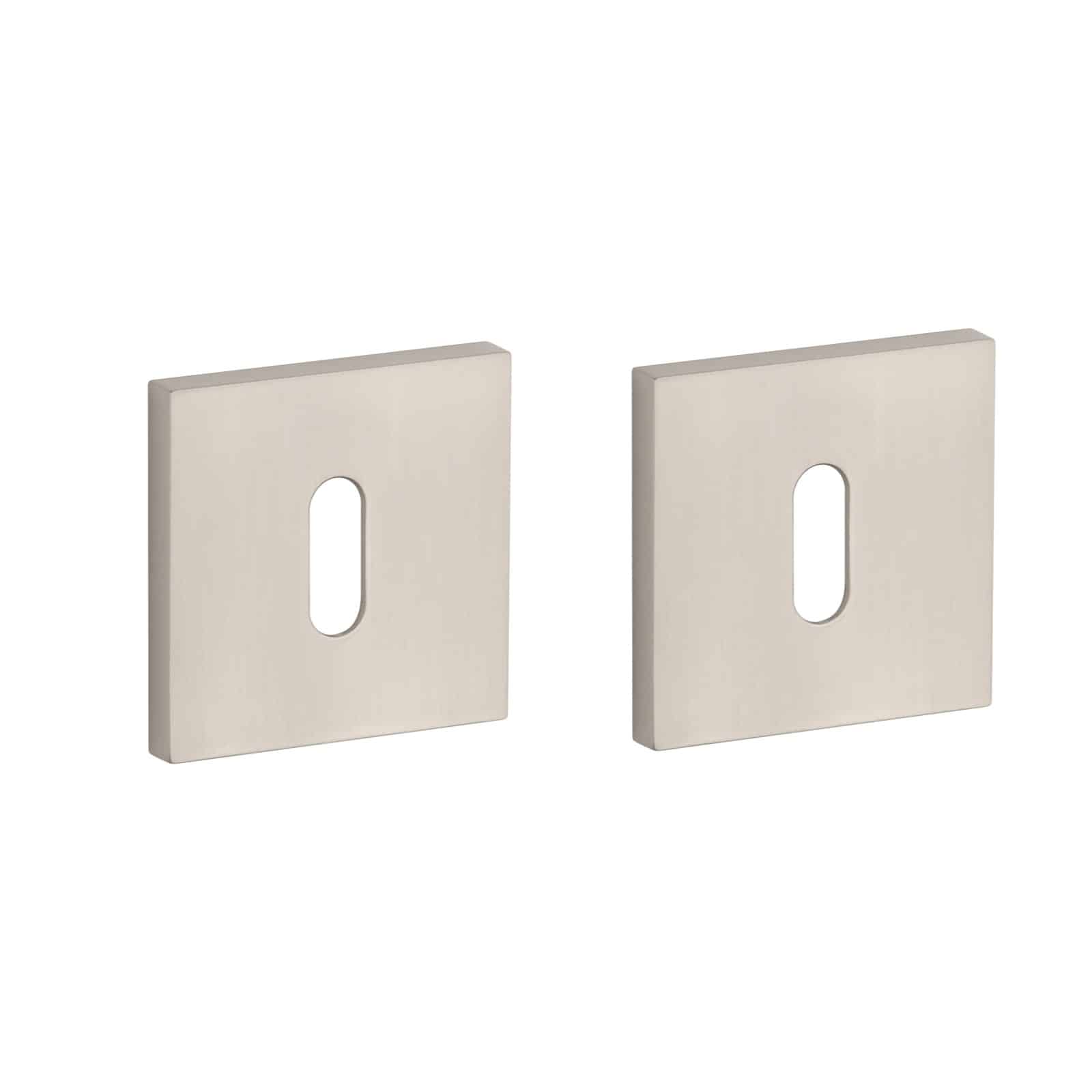 Aprile | Comfort Sleutelrozet | 52x52x7mm | Vierkant | Mat nikkel - Deurbeslag-expert