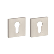 Aprile | Comfort Cilinderrozet | 52x52x7mm | Vierkant | Mat nikkel - Deurbeslag-expert