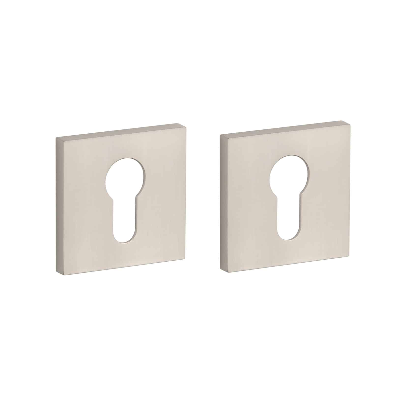 Aprile | Comfort Cilinderrozet | 52x52x7mm | Vierkant | Mat nikkel - Deurbeslag-expert