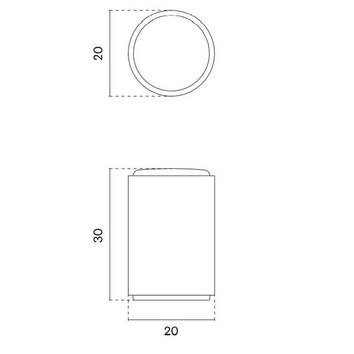 aprile ronde mat zwarte meubelknop 1060 geribbeld 2