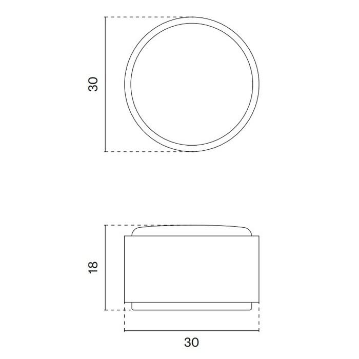 aprile ronde mat zwarte meubelknop 1061 geribbeld 2